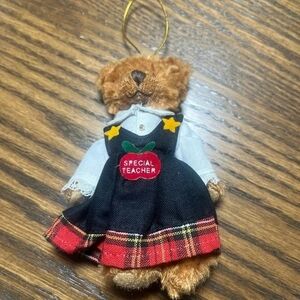 Special Teacher Teddy Bear Ornament